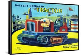 Battery Operated Tractor-null-Framed Stretched Canvas