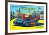 Battery Operated Tractor-null-Framed Art Print