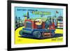 Battery Operated Tractor-null-Framed Art Print