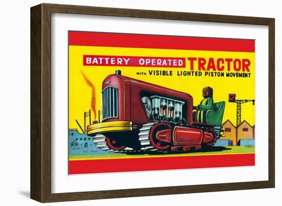 Battery Operated Tractor-null-Framed Art Print