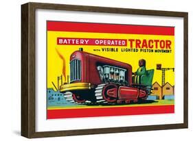 Battery Operated Tractor-null-Framed Art Print