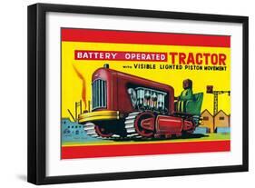 Battery Operated Tractor-null-Framed Art Print