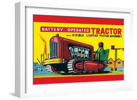 Battery Operated Tractor-null-Framed Art Print