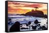 Battery Point Lighthouse at Sunset-Miles-Framed Stretched Canvas