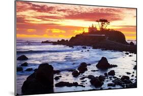 Battery Point Lighthouse at Sunset-Miles-Mounted Photographic Print