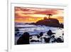 Battery Point Lighthouse at Sunset-Miles-Framed Photographic Print