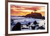 Battery Point Lighthouse at Sunset-Miles-Framed Photographic Print