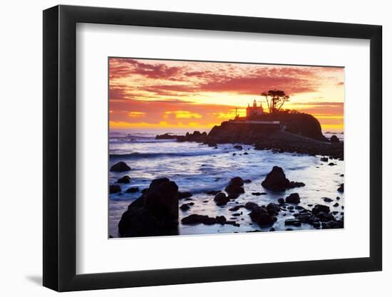 Battery Point Lighthouse at Sunset-Miles-Framed Photographic Print