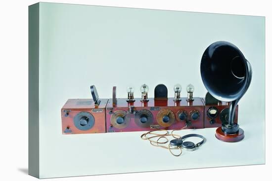 Battery-Powered Radio with Brown Loudspeaker Horn-Evaristo Baschenis-Stretched Canvas
