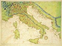 Italy, from an Atlas of the World in 33 Maps, Venice, 1st September 1553-Battista Agnese-Giclee Print