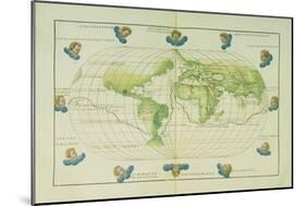 Battista Agnese: Portolan Atlas 10, Venice 1544. Depicting the Voyage of Magellan-null-Mounted Giclee Print