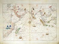 Map Tracing Magellan's World Voyage, Once Owned by Charles V, 1545-Battista Agnese-Framed Giclee Print