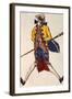 Battista, Costume Design for a Comedy by Carol Goldoni, 1917-Leon Bakst-Framed Giclee Print