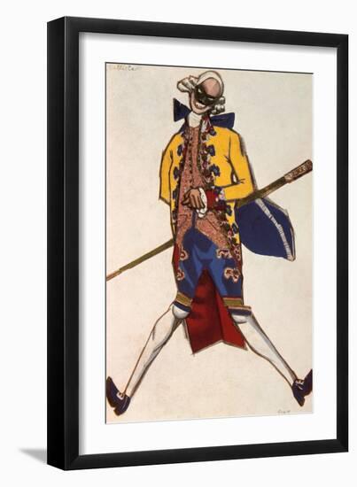 Battista, Costume Design for a Comedy by Carol Goldoni, 1917-Leon Bakst-Framed Giclee Print