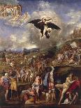 Battle of Montemurlo and Rape of Ganymede, August 1, 1537-Battista Franco-Mounted Giclee Print