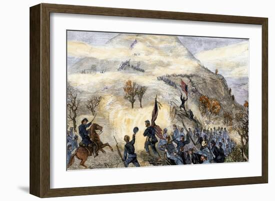Battle Above the Clouds on Lookout Mountain, Tennessee, 1863-null-Framed Giclee Print