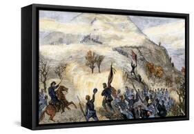 Battle Above the Clouds on Lookout Mountain, Tennessee, 1863-null-Framed Stretched Canvas