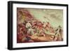 Battle at Bunker's Hill-Currier & Ives-Framed Giclee Print