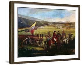 Battle at Calibio Hacienda, January 5, 1814, Painting by Jose Maria Espinosa-null-Framed Giclee Print