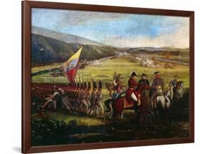 Battle at Calibio Hacienda, January 5, 1814, Painting by Jose Maria Espinosa-null-Framed Giclee Print