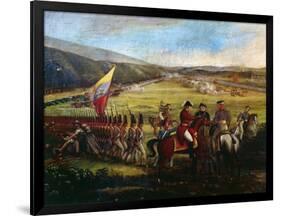 Battle at Calibio Hacienda, January 5, 1814, Painting by Jose Maria Espinosa-null-Framed Giclee Print