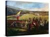 Battle at Calibio Hacienda, January 5, 1814, Painting by Jose Maria Espinosa-null-Stretched Canvas