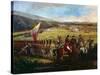 Battle at Calibio Hacienda, January 5, 1814, Painting by Jose Maria Espinosa-null-Stretched Canvas