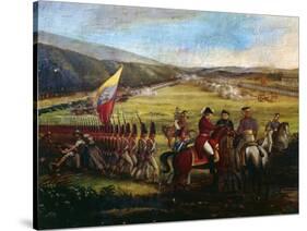 Battle at Calibio Hacienda, January 5, 1814, Painting by Jose Maria Espinosa-null-Stretched Canvas