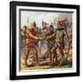 Battle at Poitiers, 1356-null-Framed Giclee Print