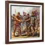 Battle at Poitiers, 1356-null-Framed Giclee Print