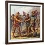 Battle at Poitiers, 1356-null-Framed Giclee Print