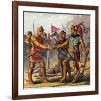 Battle at Poitiers, 1356-null-Framed Giclee Print