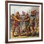 Battle at Poitiers, 1356-null-Framed Giclee Print