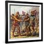 Battle at Poitiers, 1356-null-Framed Giclee Print