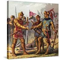 Battle at Poitiers, 1356-null-Stretched Canvas
