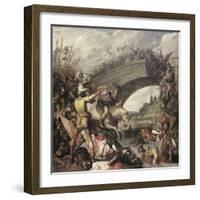 Battle at the Mulvian Bridge, 312 Ad-Pieter Lastman-Framed Giclee Print