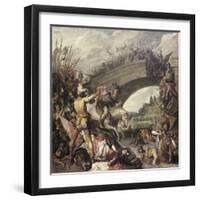 Battle at the Mulvian Bridge, 312 Ad-Pieter Lastman-Framed Giclee Print