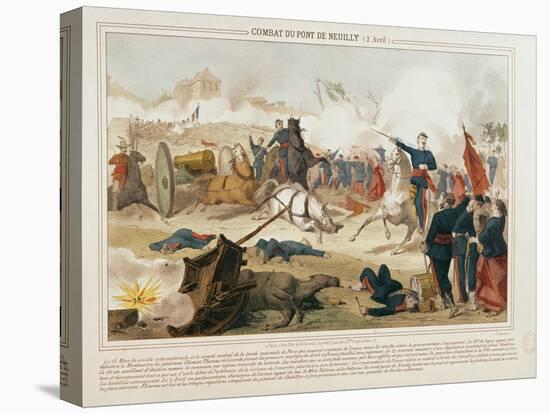 Battle at the Pont De Neuilly, 2nd April 1871-null-Stretched Canvas
