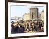 Battle at the Porte St Denis, 28th July, 1830, Paris-Hippolyte Lecomte-Framed Giclee Print