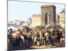 Battle at the Porte St Denis, 28th July, 1830, Paris-Hippolyte Lecomte-Mounted Giclee Print