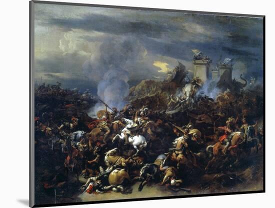 Battle Between Alexander and Porus, 326 BC-Nicolaes Berchem-Mounted Giclee Print