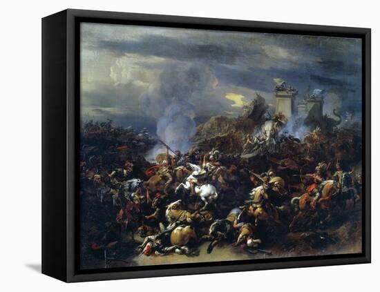 Battle Between Alexander and Porus, 326 BC-Nicolaes Berchem-Framed Stretched Canvas