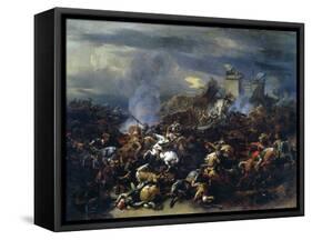 Battle Between Alexander and Porus, 326 BC-Nicolaes Berchem-Framed Stretched Canvas