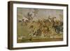 Battle Between Alexander the Great and King Dareios (Battle of Issos)-null-Framed Giclee Print