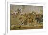 Battle Between Alexander the Great and King Dareios (Battle of Issos)-null-Framed Giclee Print