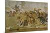 Battle Between Alexander the Great and King Dareios (Battle of Issos)-null-Mounted Giclee Print