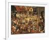 Battle Between Carnival, or Mardi Gras, and Lent-Pieter Bruegel the Elder-Framed Art Print