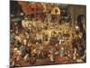 Battle Between Carnival, or Mardi Gras, and Lent-Pieter Bruegel the Elder-Mounted Art Print