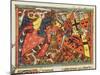 Battle Between Crusaders and Moslems, 14th Century-null-Mounted Giclee Print