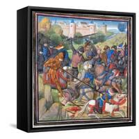 Battle Between Crusaders under Baldwin II of Jerusalem and the Saracens-null-Framed Stretched Canvas